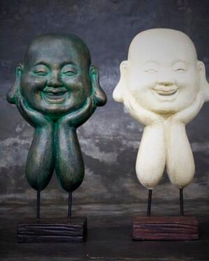 Happy Buddha on stand
