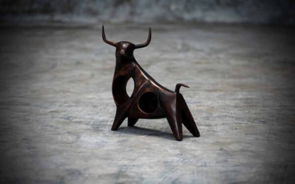 abstract bull statue