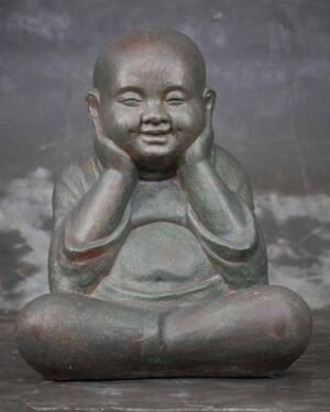 sitting Buddha head on hands